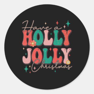 Adesivo Bom Natal Tenha Um Natal Holly Jolly Xmas