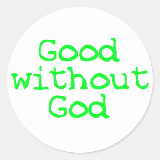 Adesivo Bom sem Deus verde brilhante