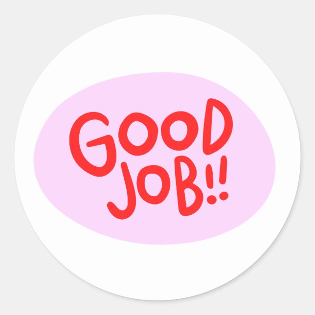 Adesivo Bom trabalho (Frente)