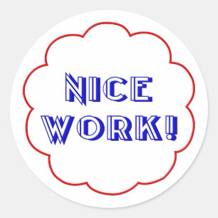 Adesivo Bom trabalho!