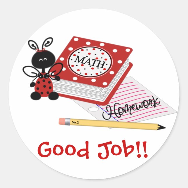Adesivo Bom trabalho, Ladybug Sticker (Frente)