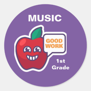 Adesivo Bom Trabalho! Personalização do Prêmio de música e