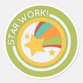 Adesivo Bom Trabalho Professor Aluno