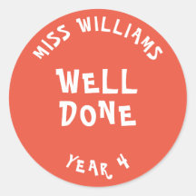 Bom trabalho Professor Encorajando o Star Sticker