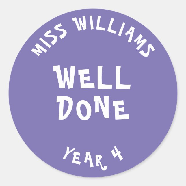 Adesivo Bom trabalho Professor Encorajando o Star Sticker (Frente)