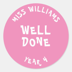 Adesivo Bom trabalho Professor Encorajando o Star Sticker