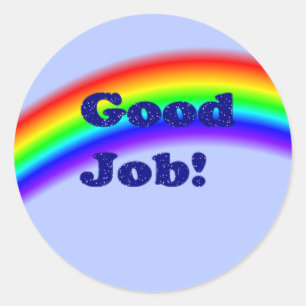 Adesivo Bom trabalho Rainbow Sticker, pequeno