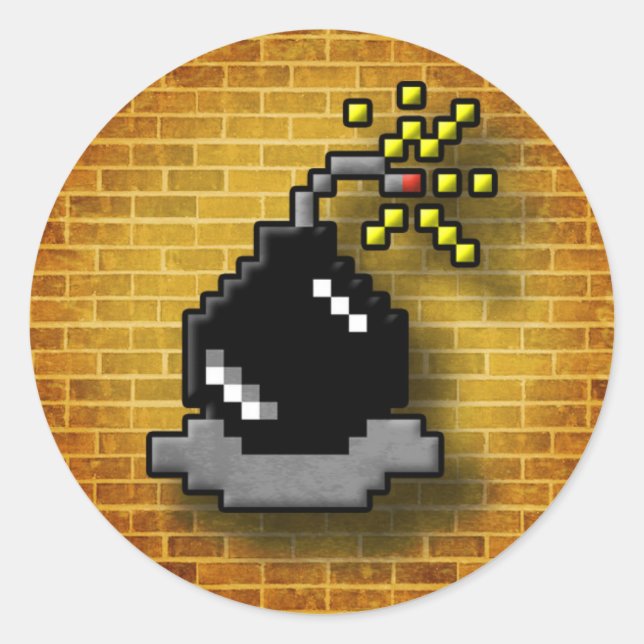 Adesivo Bomba de 8 bits (Frente)