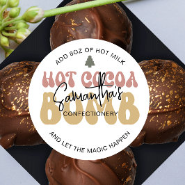 Adesivo Bomba de Cacau Quente Instruções Férias Retro Fest