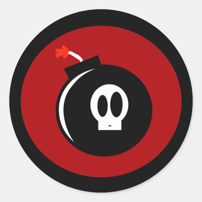 Adesivo Bomba de crânio (Frente)