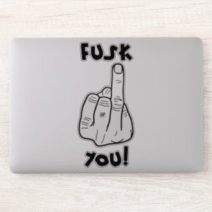 Adesivo Bomba falsa e piada falsa de dedos médios