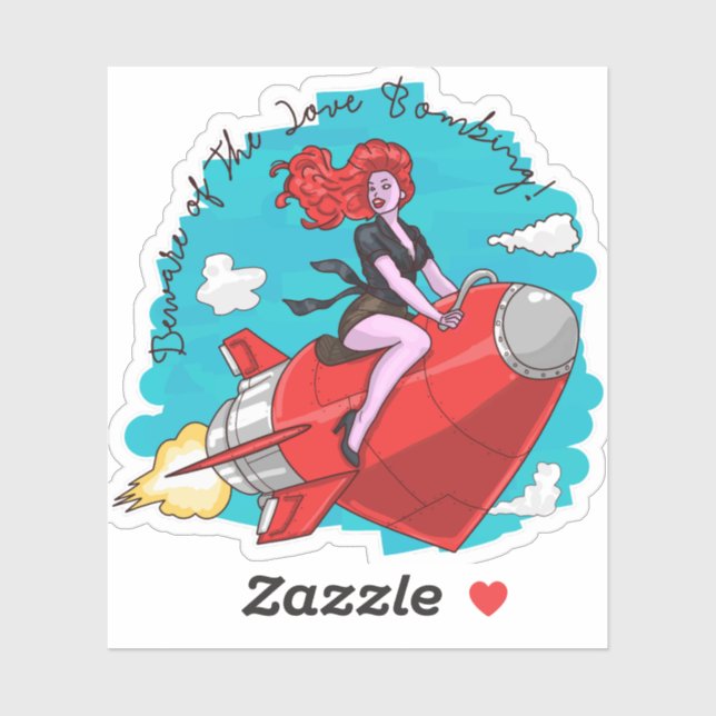 Adesivo Bombardeio por amor (Folha)