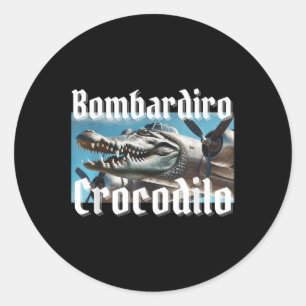 Adesivo Bombardiro Bombardino Crocodilo Funny Italiano Bra