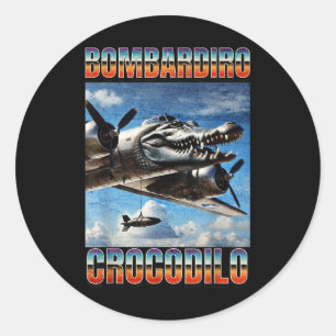 Adesivo Bombardiro Crocodilo Funny Trendy Italiano Brainro