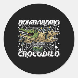 Adesivo Bombardiro-crocodilo italiano-cérebro Sem Quedas M