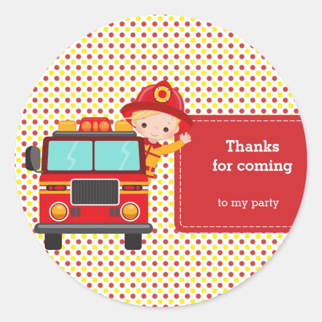 Adesivo Bombeiro bonito (Frente)