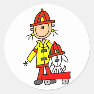 Adesivo Bombeiro com Camisetas do Dalmata e Presentes