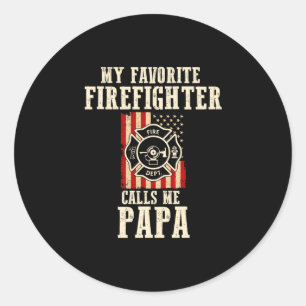 Adesivo Bombeiro favorito do homem chama o papai bandeira 