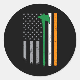 Adesivo Bombeiro Irlandês Bandeira Americana Legal Dia de