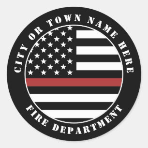 Adesivo Bombeiro Personalizado - Thin Red Fire