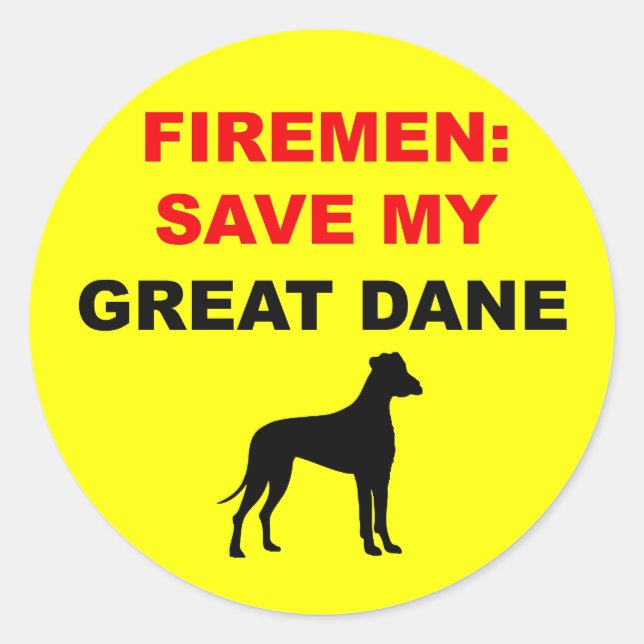 Adesivo Bombeiro Salve Meu Grande Dane (Frente)