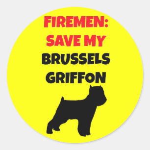 Adesivo Bombeiro Salve Meu Griffon Bruxelas