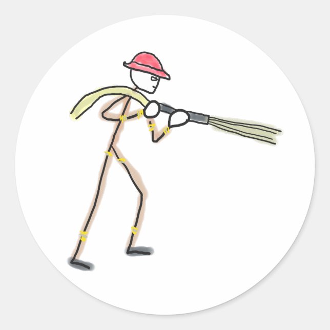 Adesivo Bombeiro Stickman (Frente)