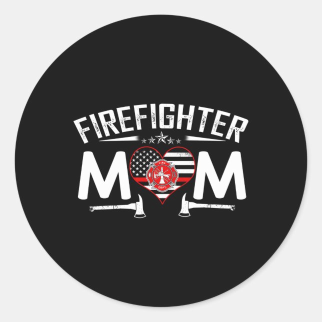 Adesivo Bombeiro Thin Red Line Mãe Mães Orgulhosas Mãe (Frente)