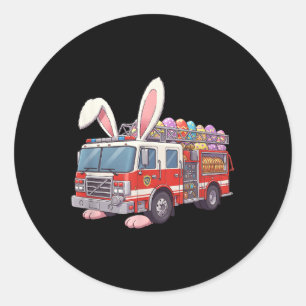 Adesivo Bombeiros de Páscoa de Bunny Páscoa Day
