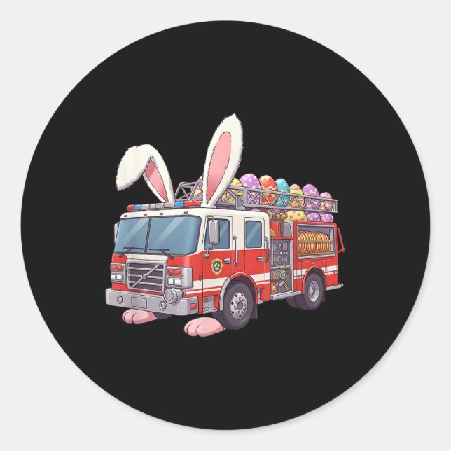Adesivo Bombeiros de Páscoa de Bunny Páscoa Day (Frente)