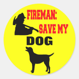Adesivo Bombeiros salvam meu cachorro