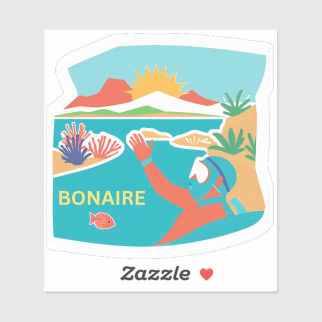 Adesivo Bonaire diving bliss (Folha)