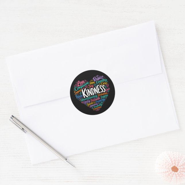 Adesivo Bondade compaixão empatia e respeito (Envelope)