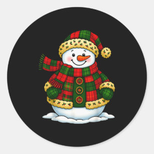 Adesivo Bondeco de Neve Patchwork Retrô Natal Divertido