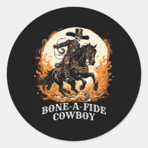 Adesivo Bone-a-fide Halloween Cowboy Spooky Skeleton Rodeo