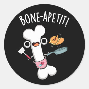 Adesivo Bone Apetit Funny Cozinhar Pun Dark BG