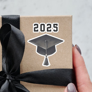 Adesivo Boné branco preto para graduação 2025