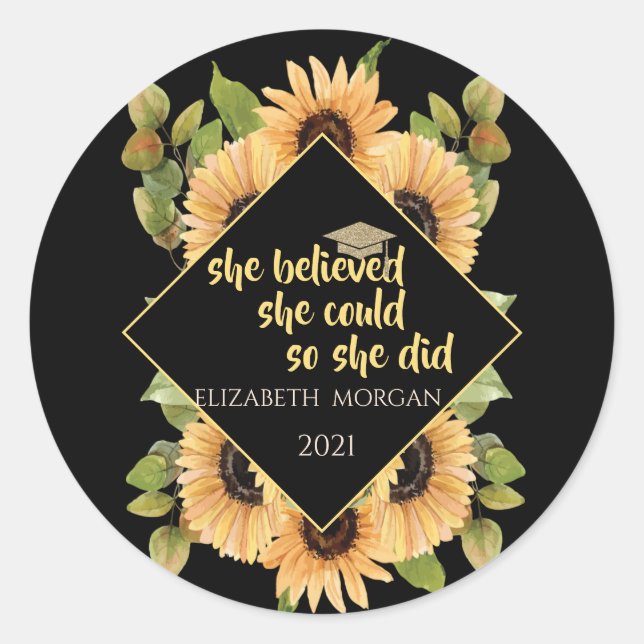 Adesivo Boné de Formando de girassóis (Frente)