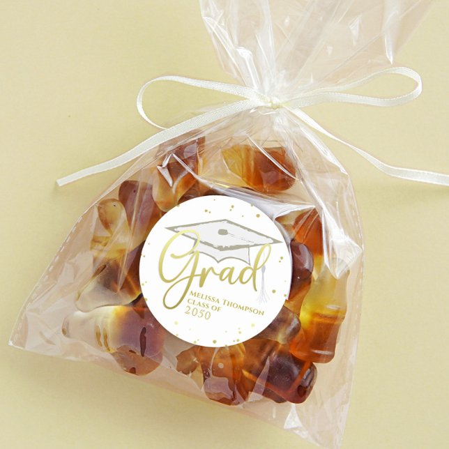 Adesivo Boné de formatura de Caligrafia do Formando Dourad (Criador carregado)