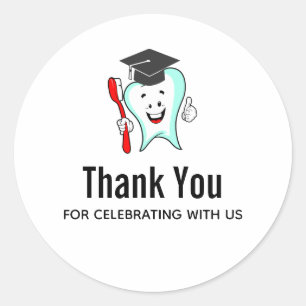 Adesivo Boné de formatura De Dentes Feliz Agradecimento