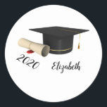 Adesivo Boné de formatura, Diploma, Nome<br><div class="desc">Boné de formatura e diploma com seu nome.</div>