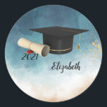 Adesivo Boné de formatura Legal Elegante, Diploma<br><div class="desc">Boné de formatura e diploma com seu nome.</div>