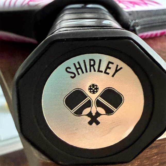 Adesivo Boné de Nome do Bumbum Pickleball Personalizado (Criador carregado)