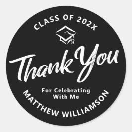 Adesivo Boné de Script Branco Negrito para Graduação - Obr