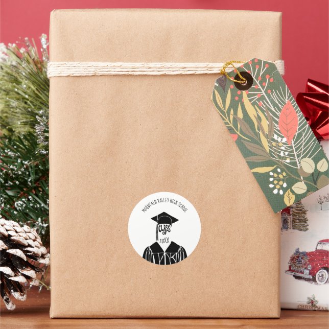 Adesivo Boné preto e branco e graduação em palhaço (Feriado)