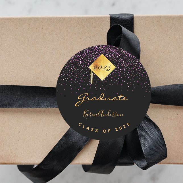 Adesivo boné preto formando festa de formatura (Criador carregado)