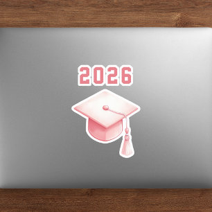 Adesivo Boné rosa para graduação 2025