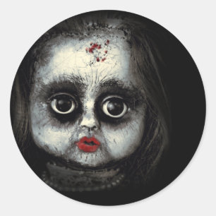 Adesivo Boneca assustadora no Halloween Gore