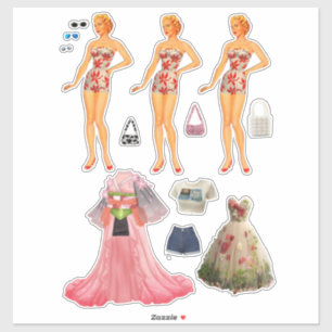 Adesivo Boneca de papel