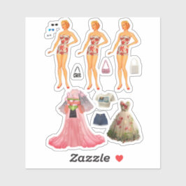 Adesivo Boneca de papel